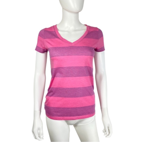 Mossimo Women’s Fitted Striped V-Neck Tee - Picture 1 of 6
